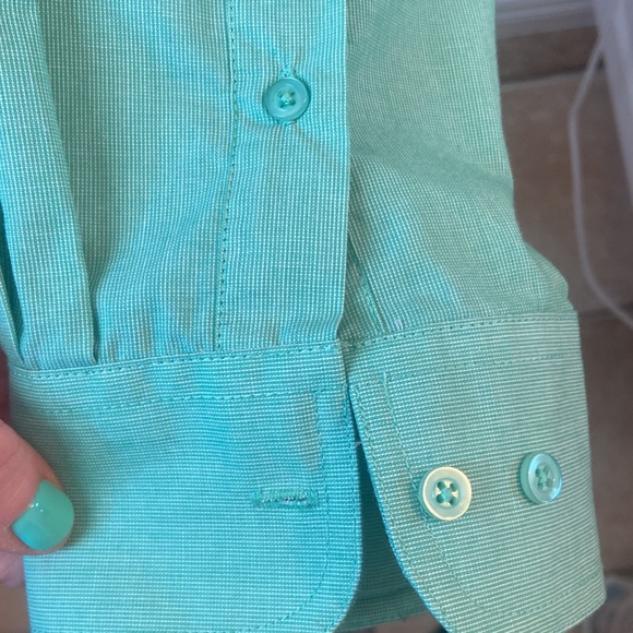 Eccolo Mint Green Dress Shirt Size XL/19 - Picture 6 of 9